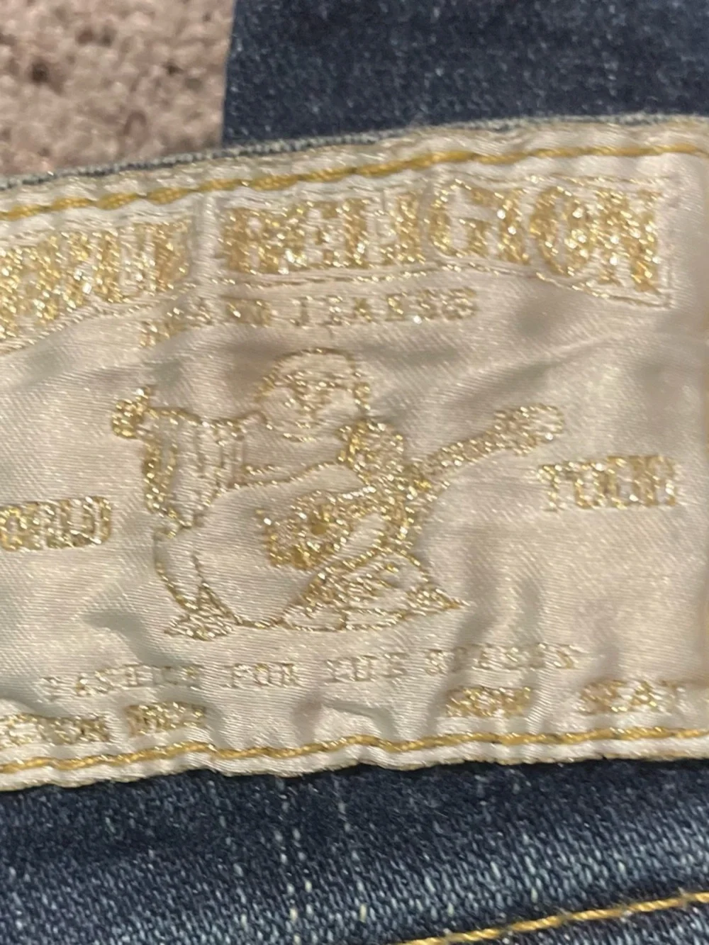 True Religion Y2K Stella Skinny Jeans Size 28 Gold Horseshoe Flap Low Rise - Picture 4 of 9
